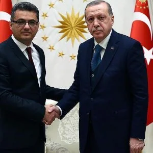 أردوغان يستقبل رئيس وزراء قبرص التركية