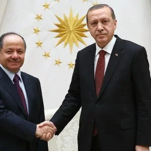 أردوغان وبارزاني يبحثان توطيد العلاقات الثنائية بين أنقرة وأربيل