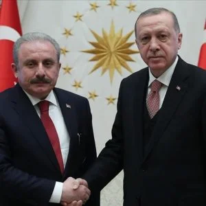 أردوغان يستقبل رئيس البرلمان التركي الجديد