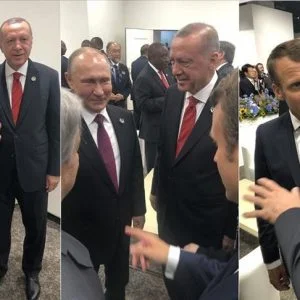 الرئيس أردوغان يتبادل أطراف الحديث مع ترامب وبوتين وماكرون