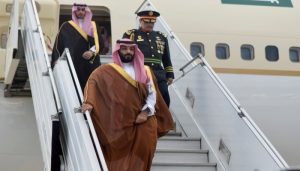 هبوط طائرة ولي العهد السعودي محمد بن سلمان في أنقرة